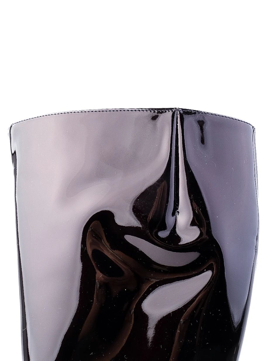 Excellent Emilio Pucci Black Leather High-Heeled Boot Size 38