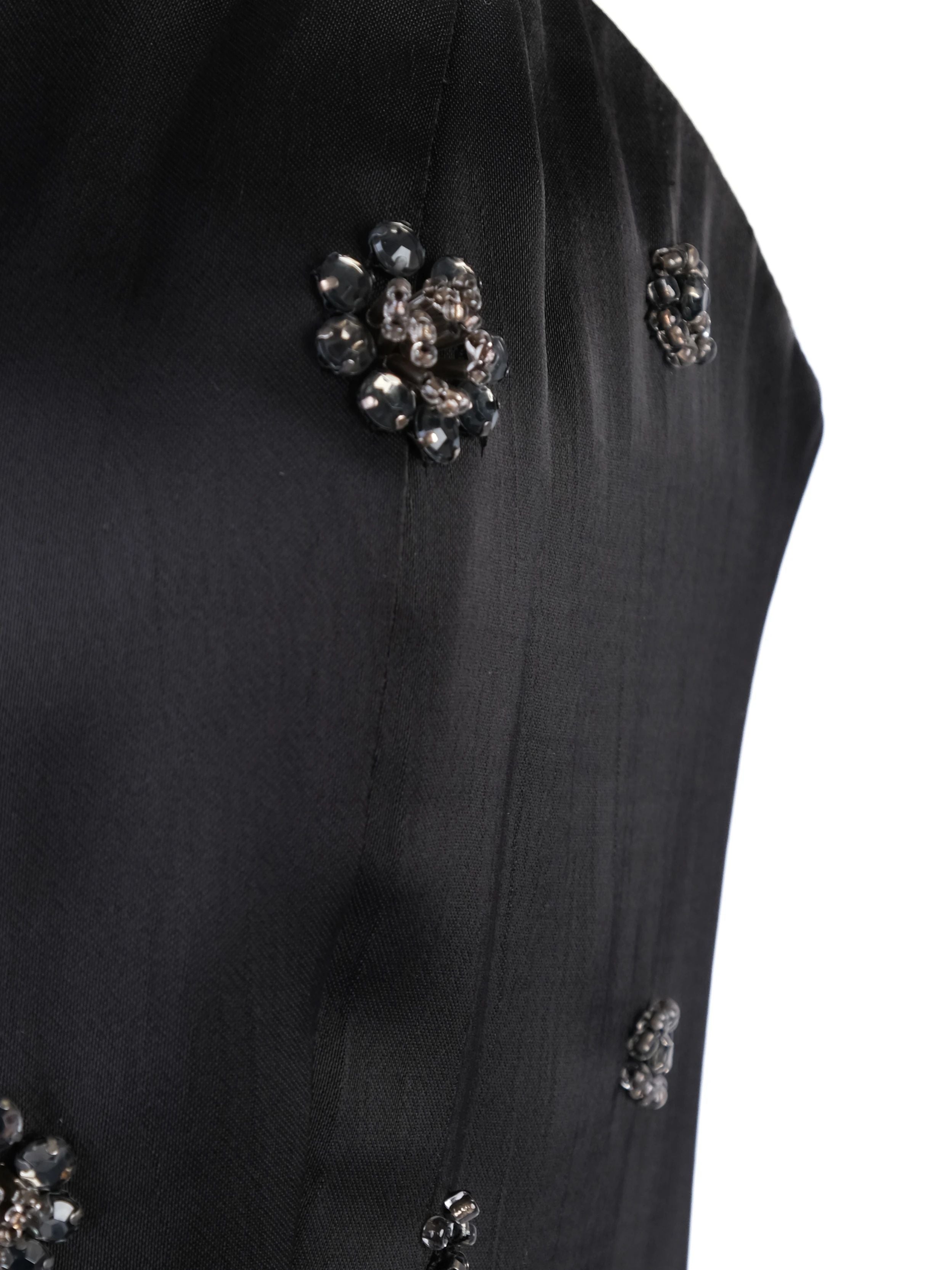 NEW By Malene Birger Black Strapless Dress with Embellishments