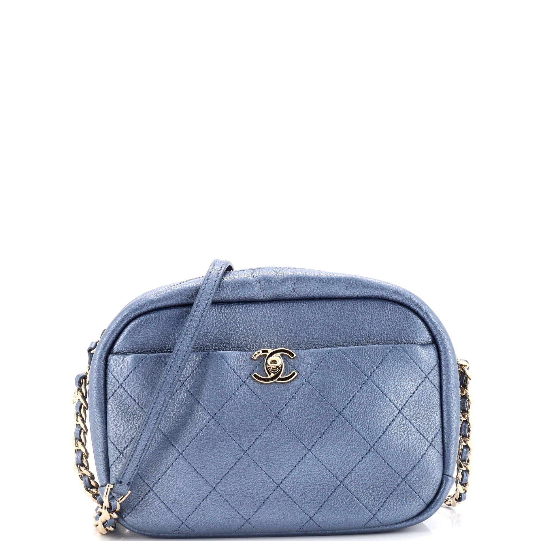 Chanel Casual Trip Camera Case Quilted Goatskin Large