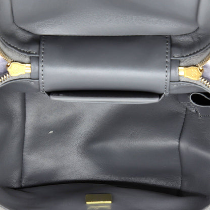 Chanel Coconing Top Handle Vanity Case With Chain Quilted Shearling Small