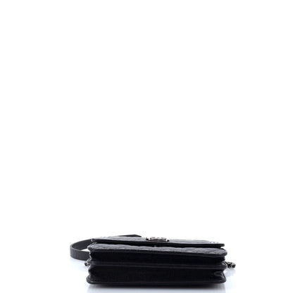 Chanel Boy Square Wallet On Chain Quilted Caviar