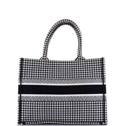 Christian Dior Book Tote Houndstooth Canvas Medium