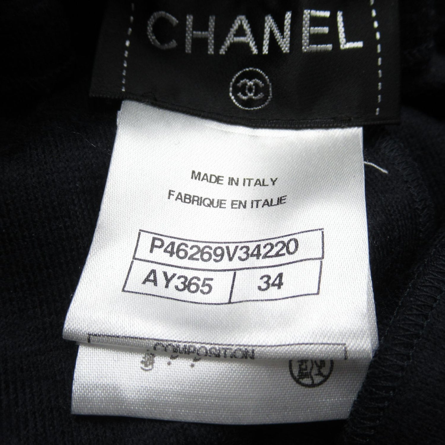 Chanel Sweatpants Wool Navy 34