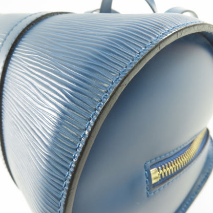 Louis Vuitton Epi Soufflot Kinpaku Handmade Bag Indigo Color Blue Handbag M 52225