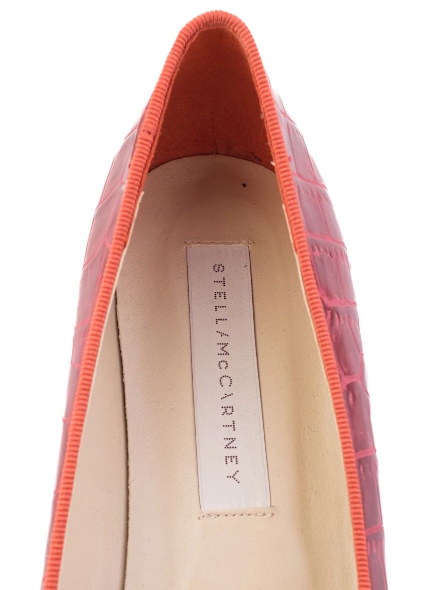 Excellent Stella McCartney Red Leather Flat Shoes Size 40