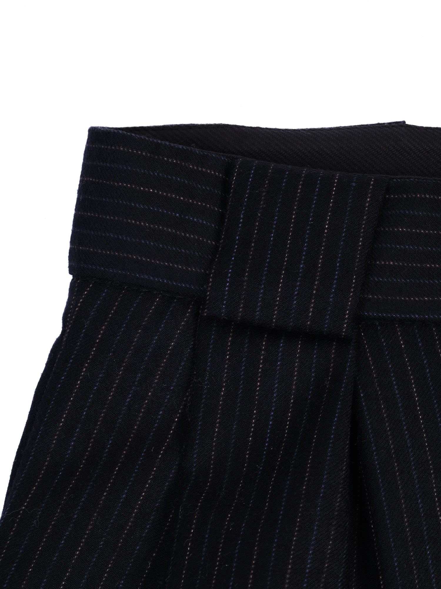 Excellent Tara Jarmon Blue Wool Pants Size S Pinstriped Design