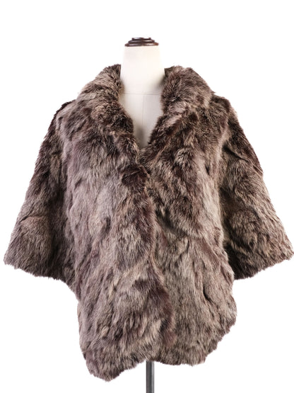 Trussardi Gray Fur Coat Excellent Condition WomenÕs Faux Leather