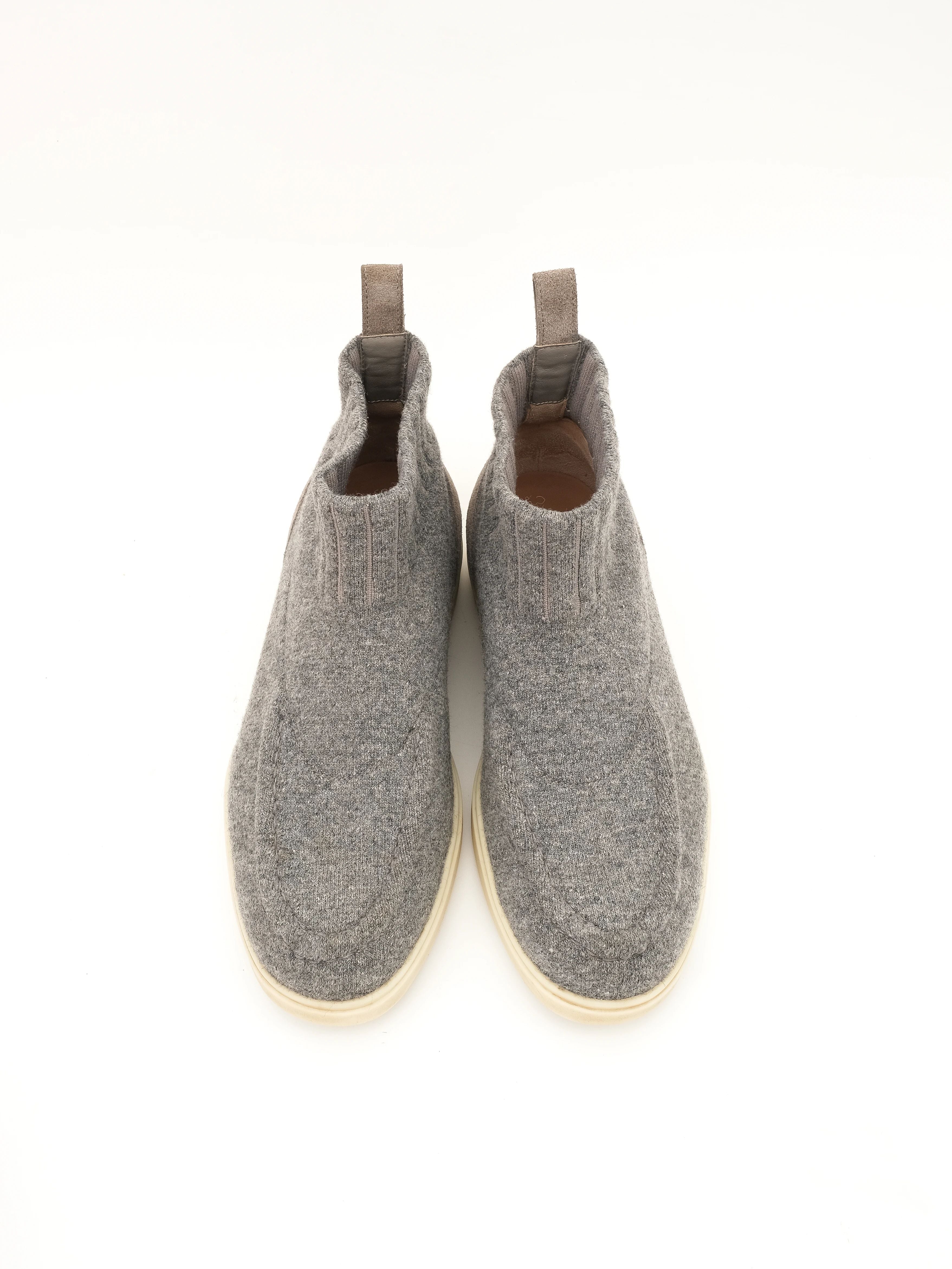 Excellent Santoni Gray Wool Ankle Boots Size 35 Women