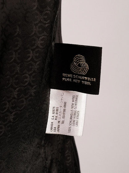 Excellent Escada Black Long Coat Viscose Women&