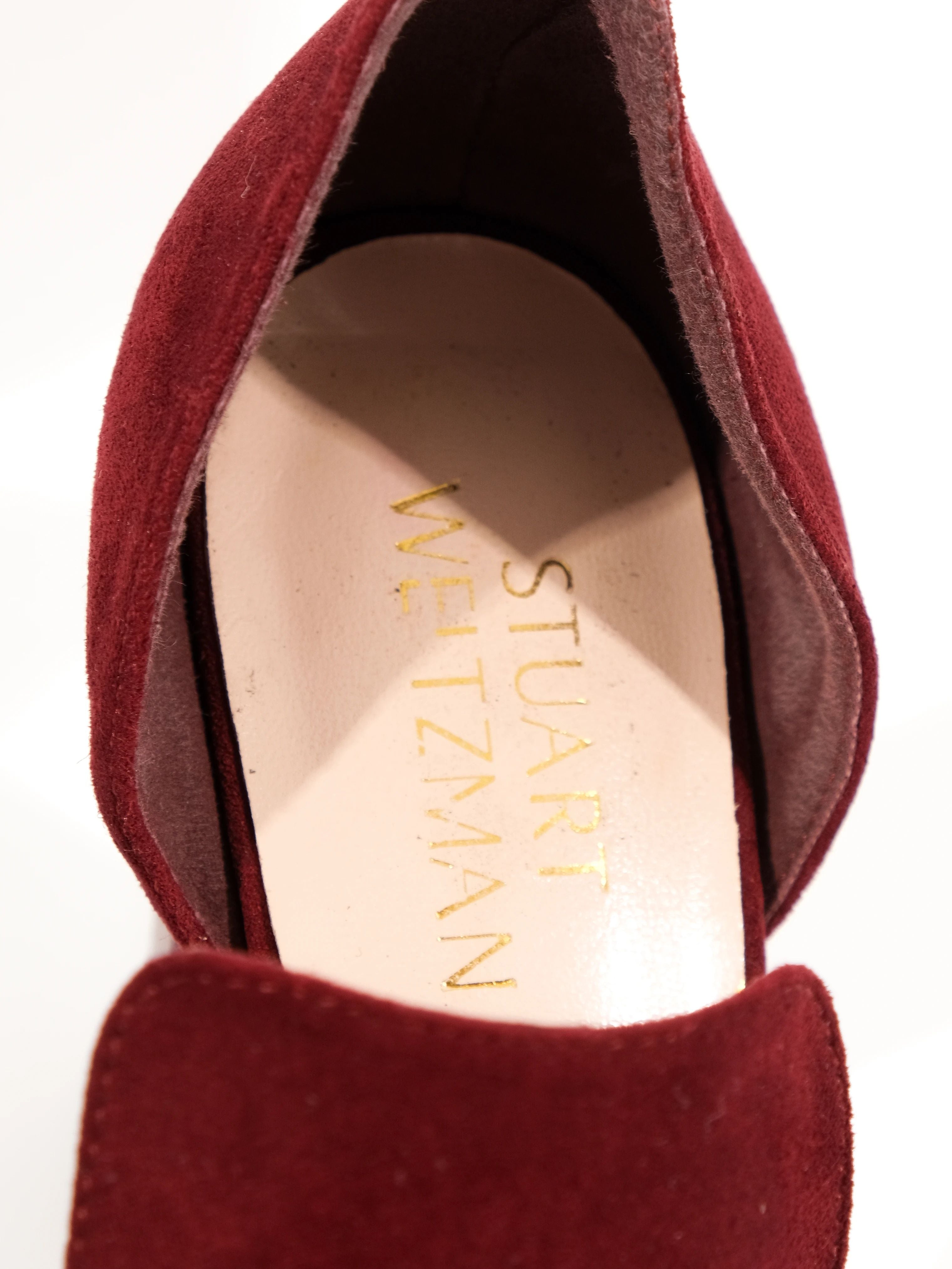 Excellent Stuart Weitzman Red Genuine Suede High Heels Size 39