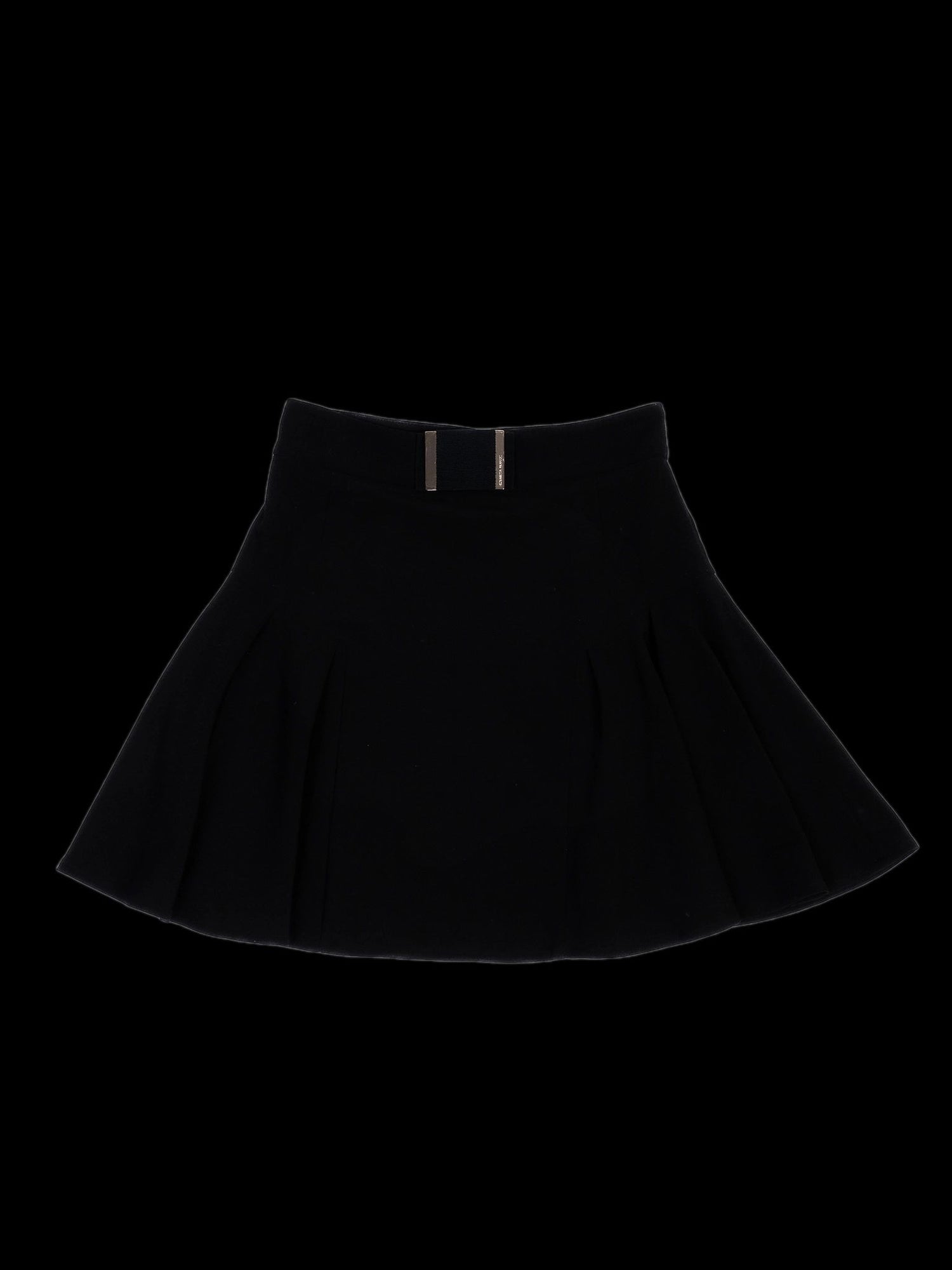 Excellent Elisabetta Franchi Black Skirt Size S with Flared Design