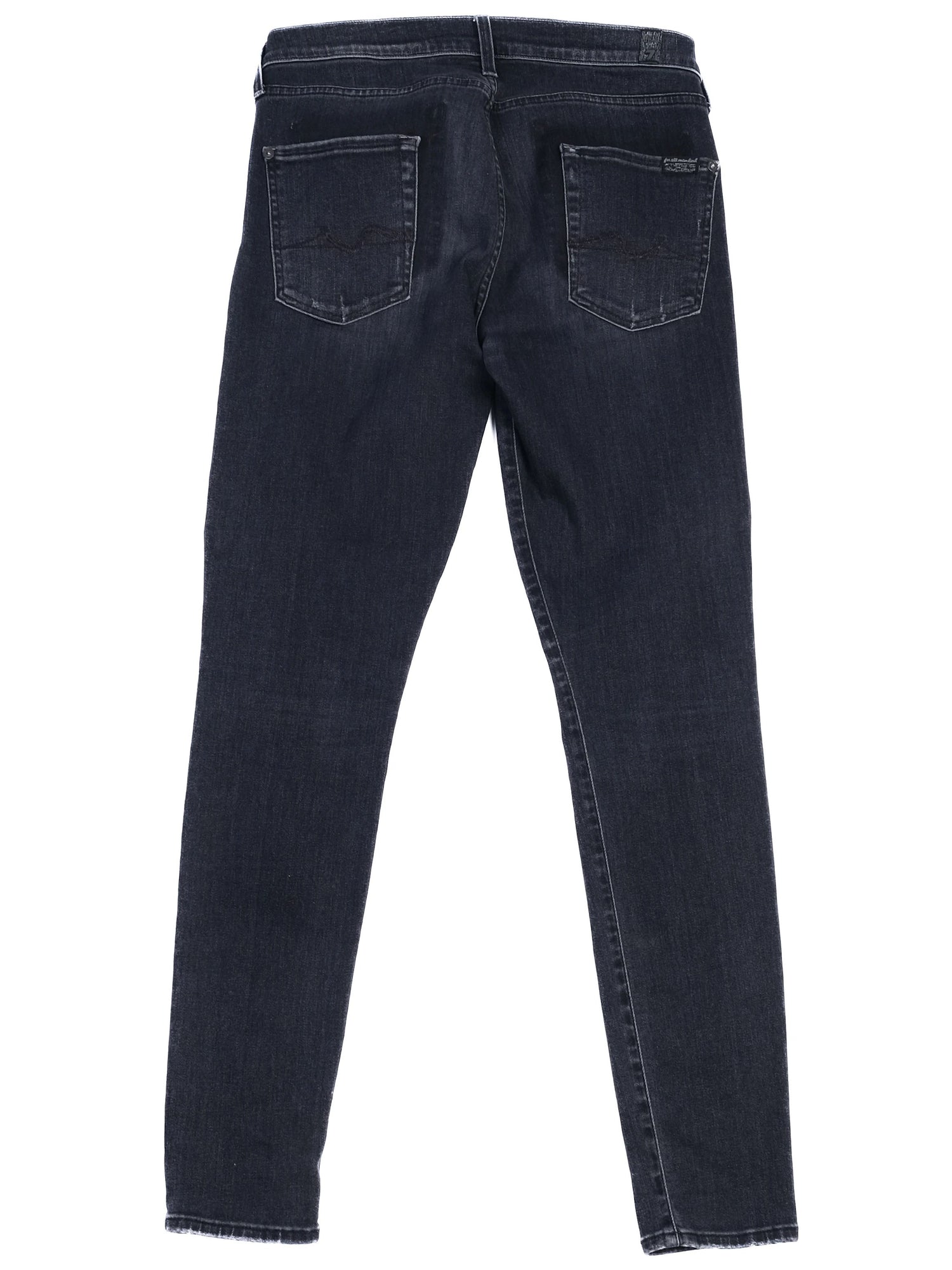 Excellent 7 For All Mankind Gray Skinny Jeans Size M