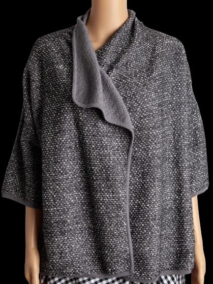 Max Mara Gray Knit Garment with Draped Collar Women&