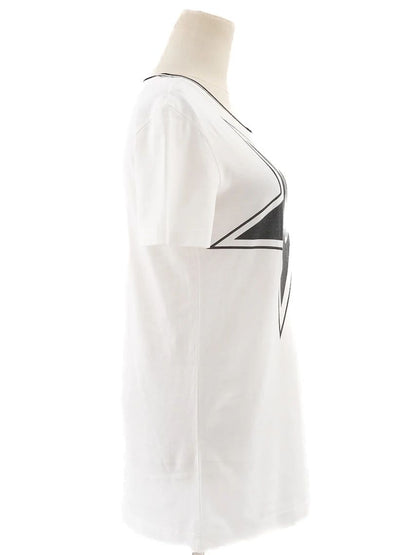 Excellent Dolce Gabbana White Cotton T-Shirt Size XS with Stars Design