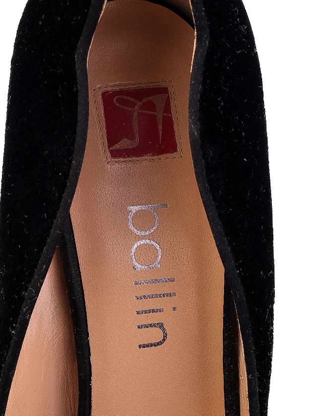 Excellent Ballin Black Genuine Suede High-Heeled Shoes