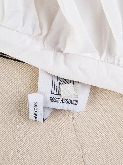 Excellent Rosie Assoulin One-Shoulder Blouse White Size L