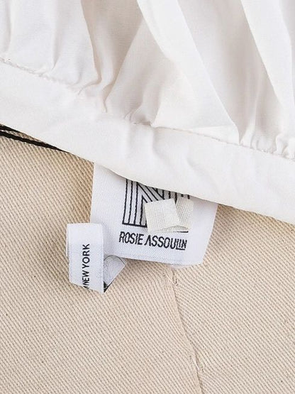 Excellent Rosie Assoulin One-Shoulder Blouse White Size L