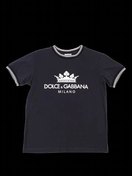 Excellent Dolce Gabbana Kids Blue T-Shirt Size 10 Cotton
