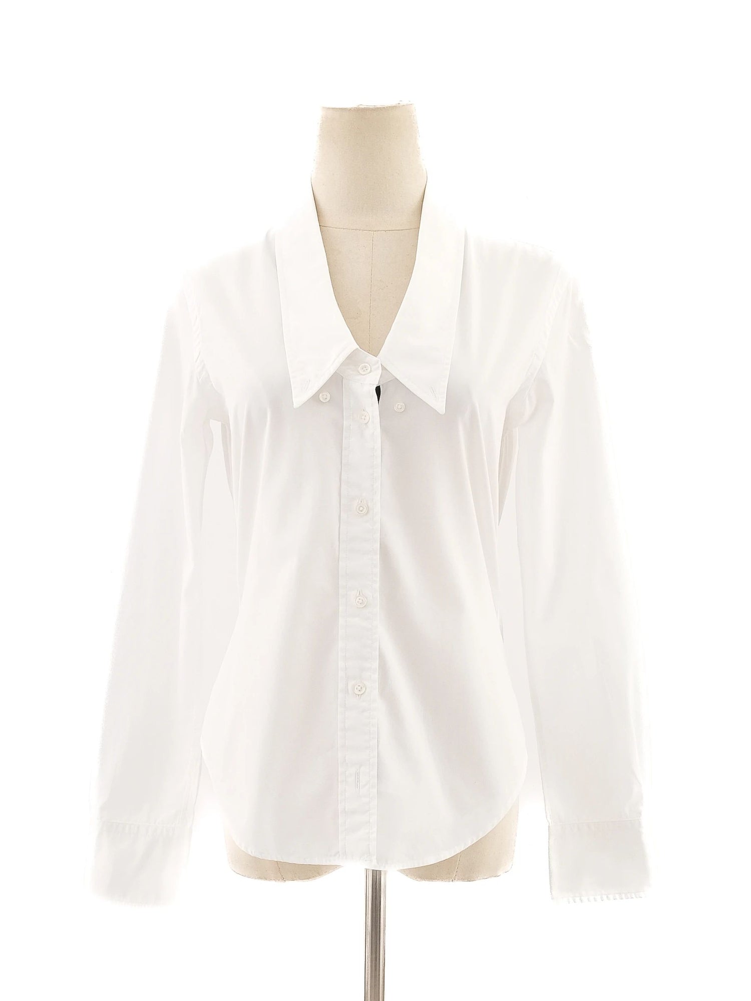 Excellent Thom Browne White Cotton Button-Up Shirt Size S