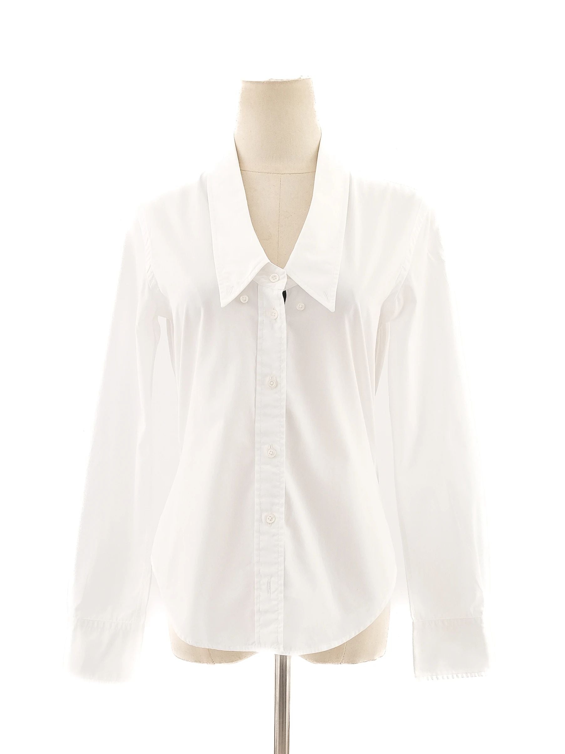 Excellent Thom Browne White Cotton Button-Up Shirt Size S