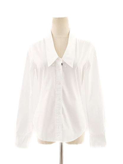 Excellent Thom Browne White Cotton Button-Up Shirt Size S