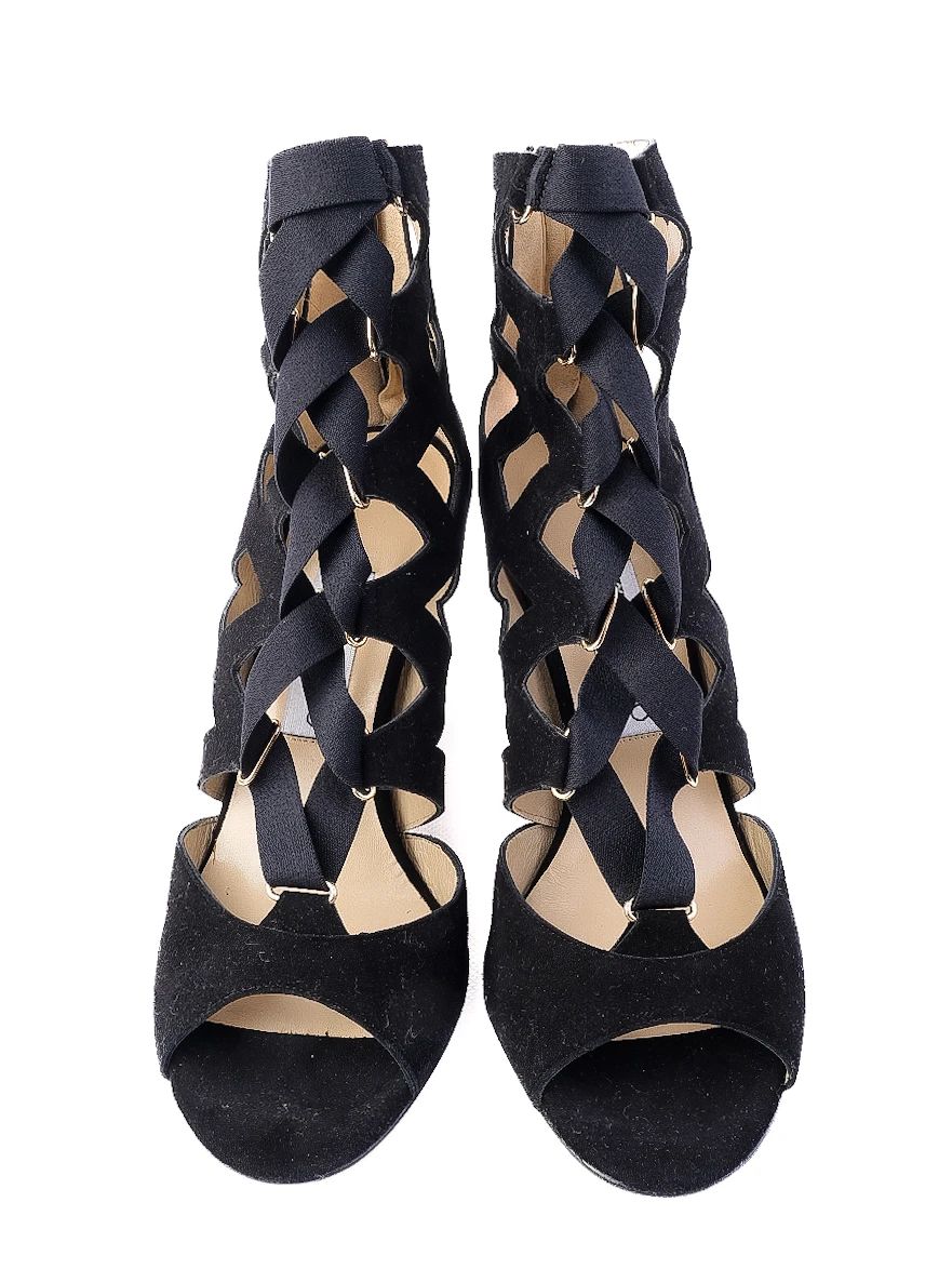 Excellent Jimmy Choo Black Suede High-Heeled Shoes Size 39