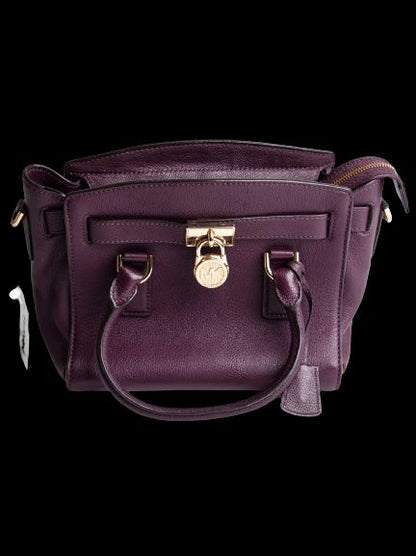 Good Michael Kors Red Leather Handbag with Gold-Tone Hardware