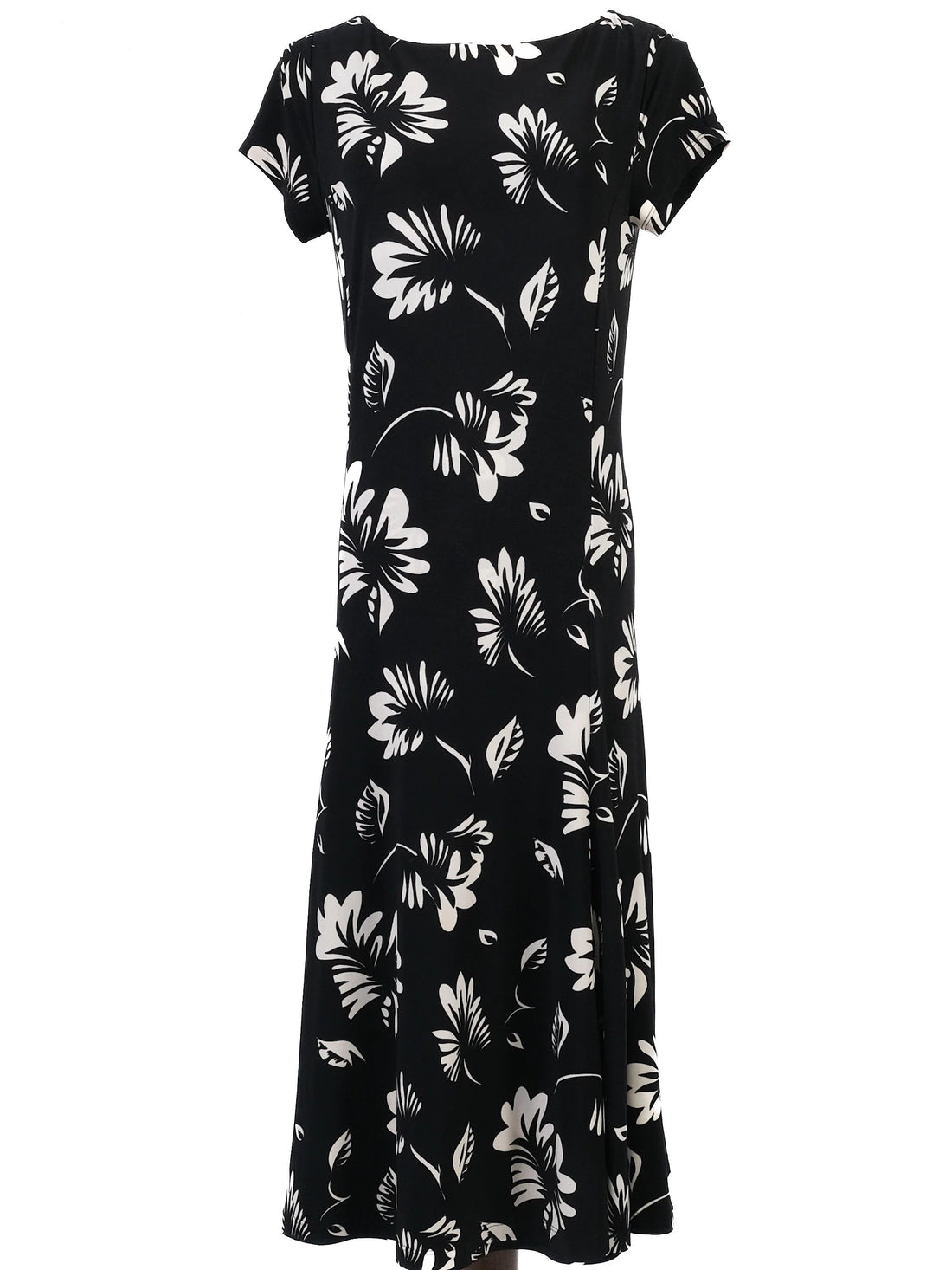Excellent Ralph Lauren Black Floral Dress Size S Women&