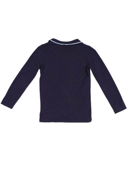 Kenzo Kids Excellent Blue Polo Shirt Size 8 with Tiger Logo