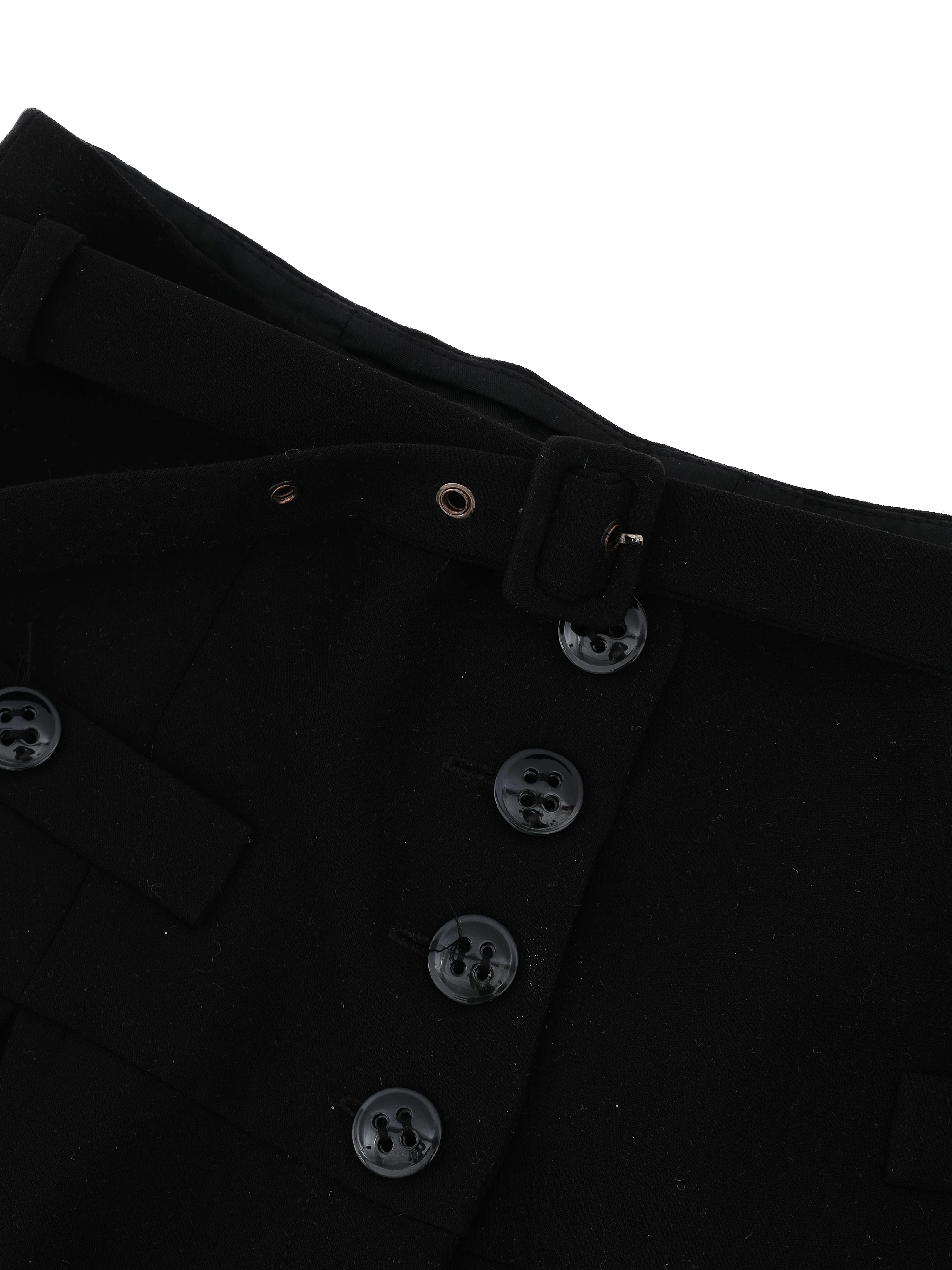 Excellent Luisa Spagnoli Black High-Waisted Pants Size L