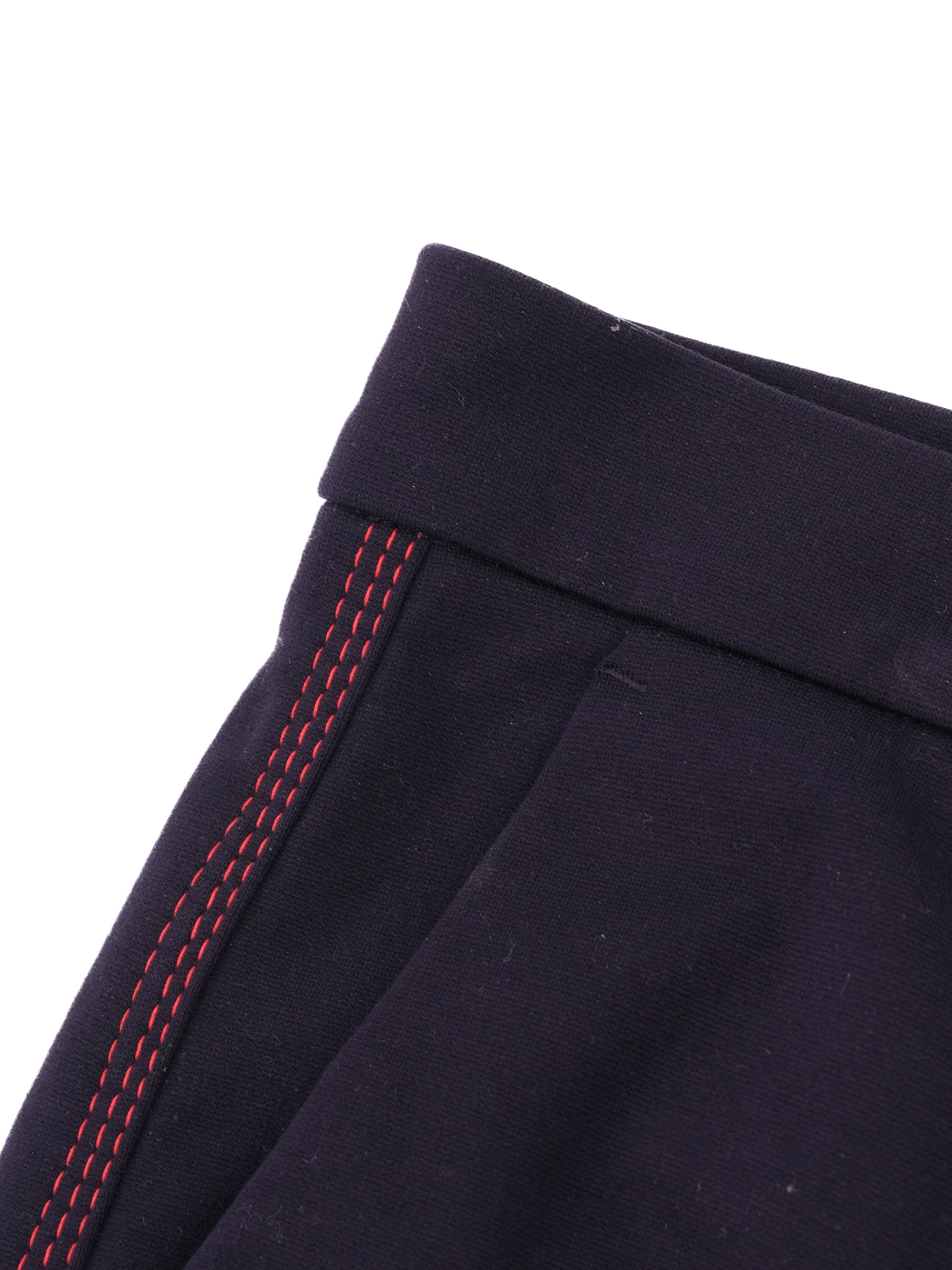 Excellent Escada Sport Blue Viscose Pants with Red Side Stripes XL