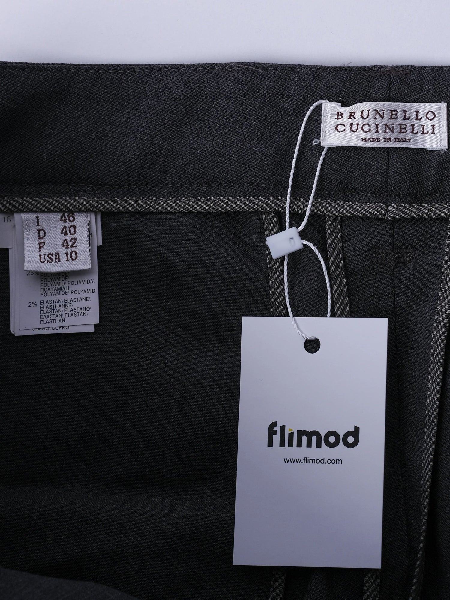 Excellent Brunello Cucinelli Gray Wool Trousers Size XL Women