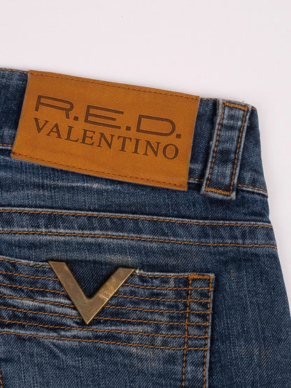 Excellent Red Valentino Blue Cotton Jeans Size M