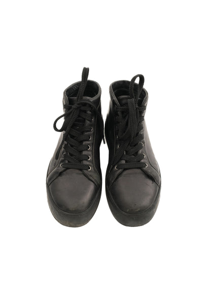 Excellent Max Mara Black Leather Sneakers Size 36.5 Women&