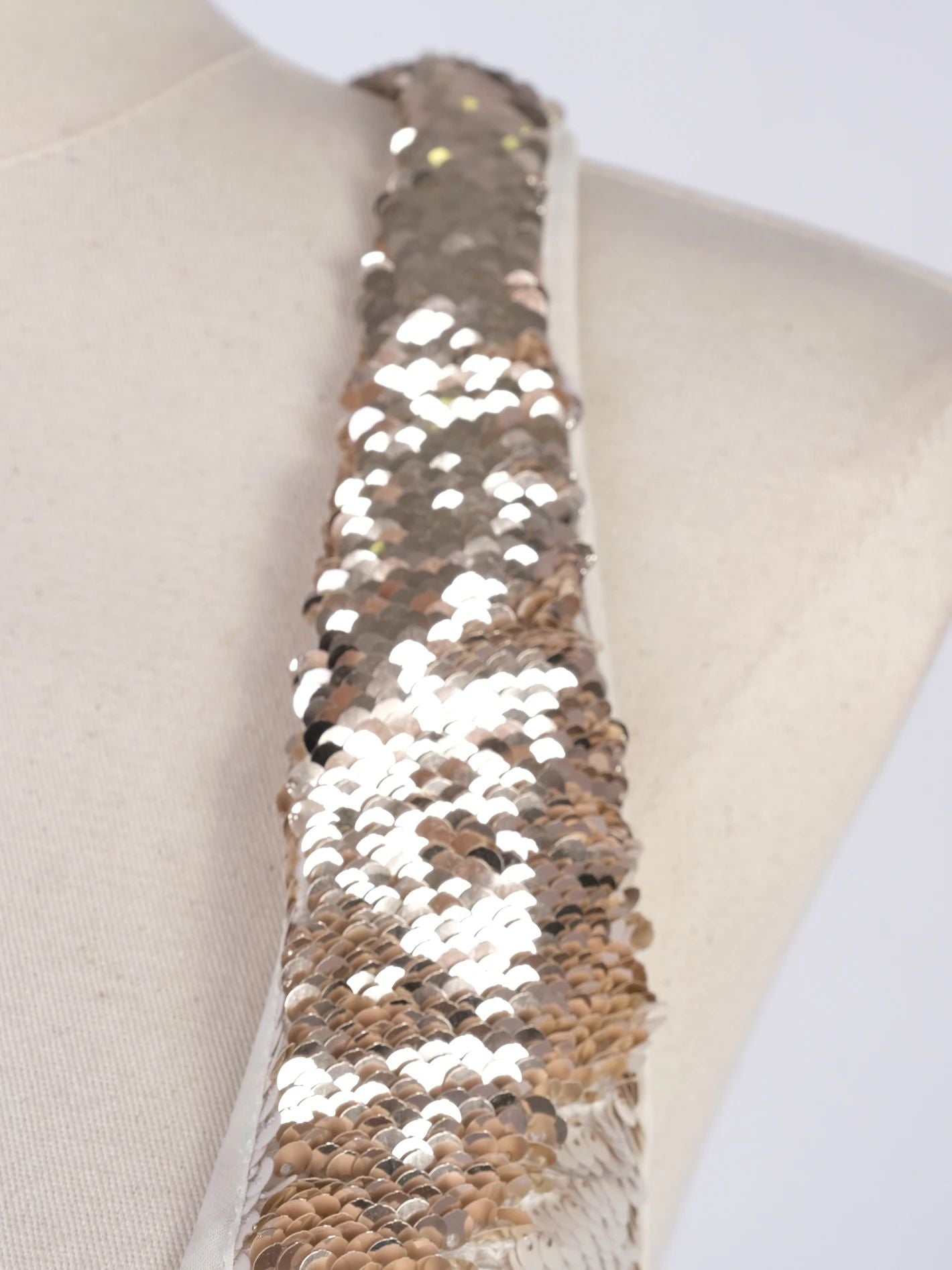 Excellent Viscose Sleeveless Sequined Dress Size L Women&