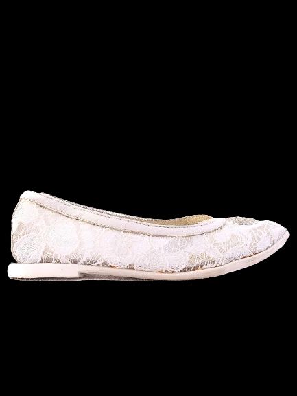 EXCELLENT Elie Saab White Lace Flats for Kids Size 31