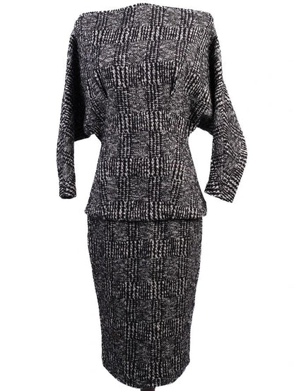 Excellent Plein Sud Gray Wool Two-Piece Outfit Size L