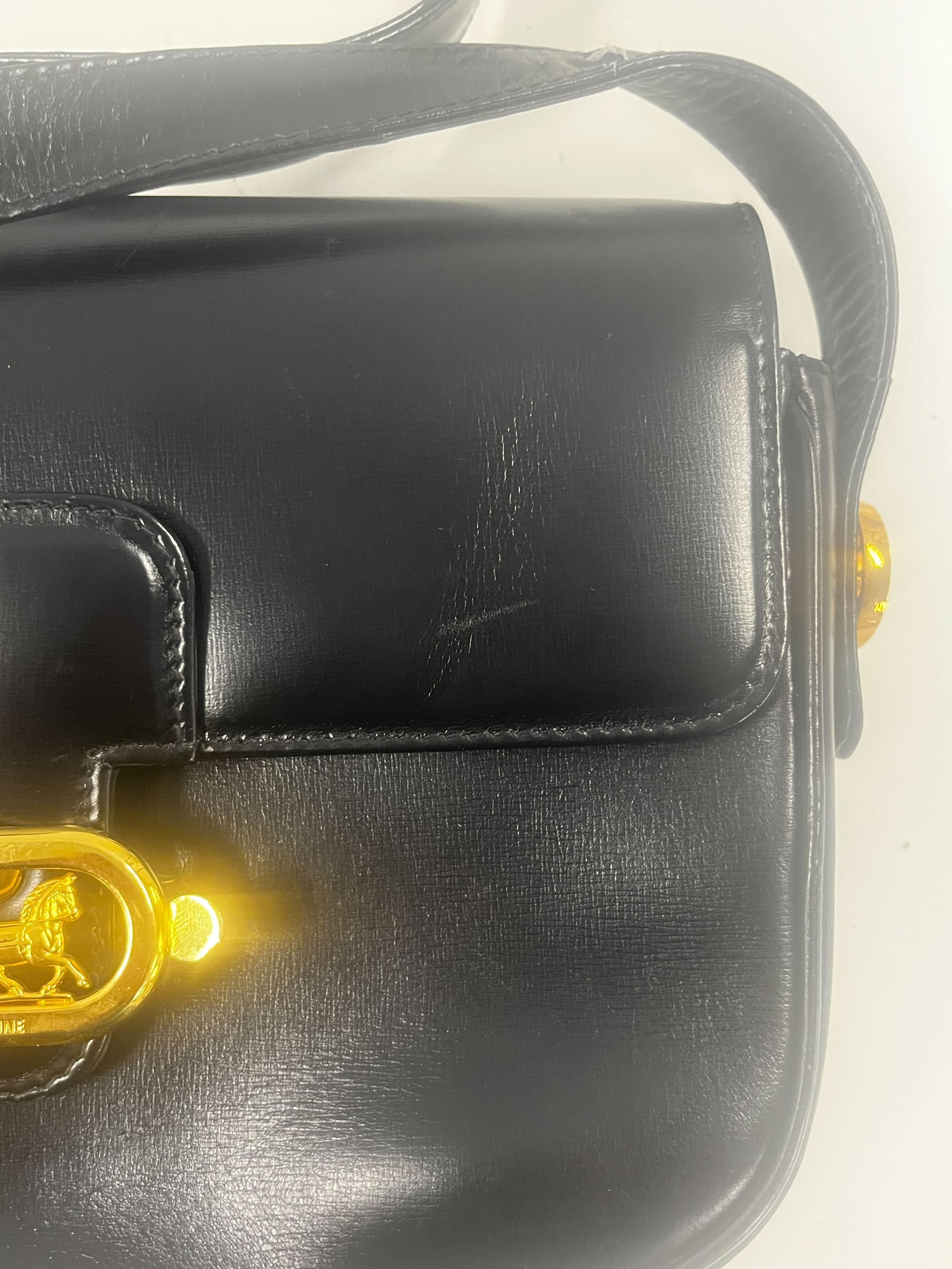Celine Carriage Hardware Shoulder Leather Bag