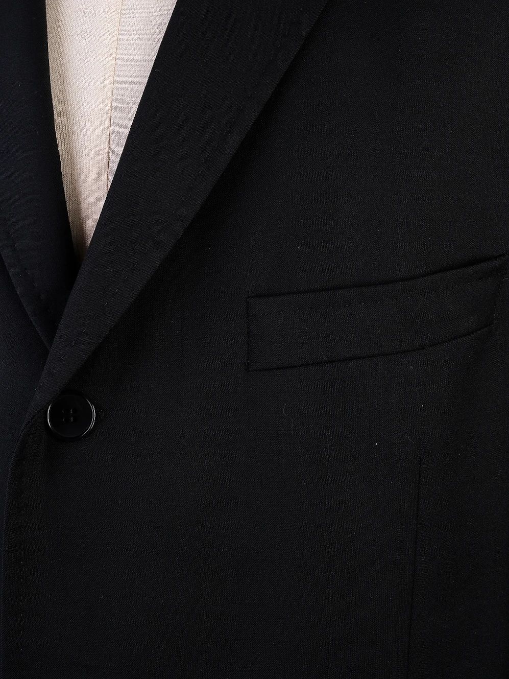 Good Vitale Barberis Canonico Black Cashmere Wool Suit Jacket Size L