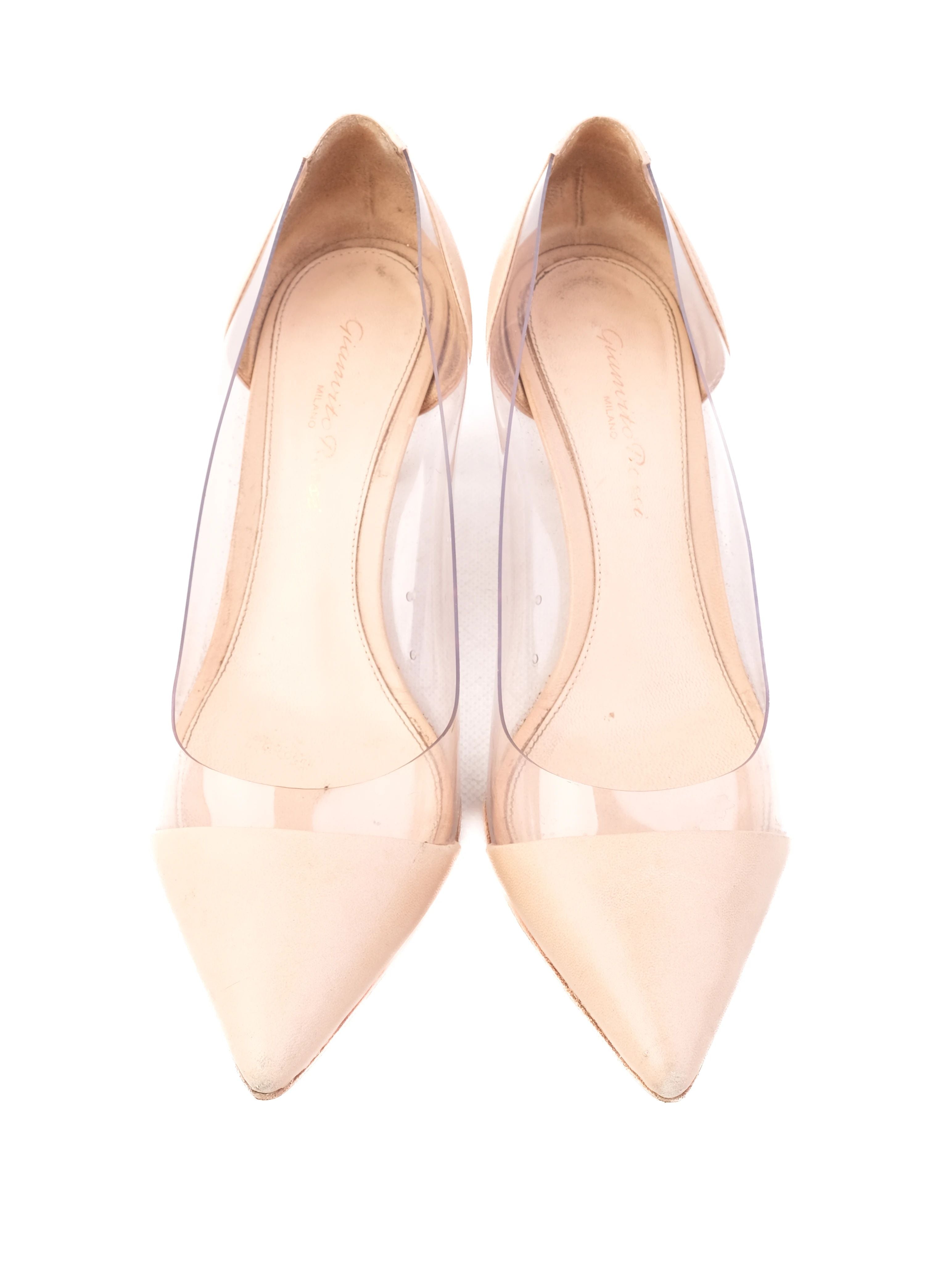 Excellent Gianvito Rossi Pink Leather High-Heeled Shoes Size 36