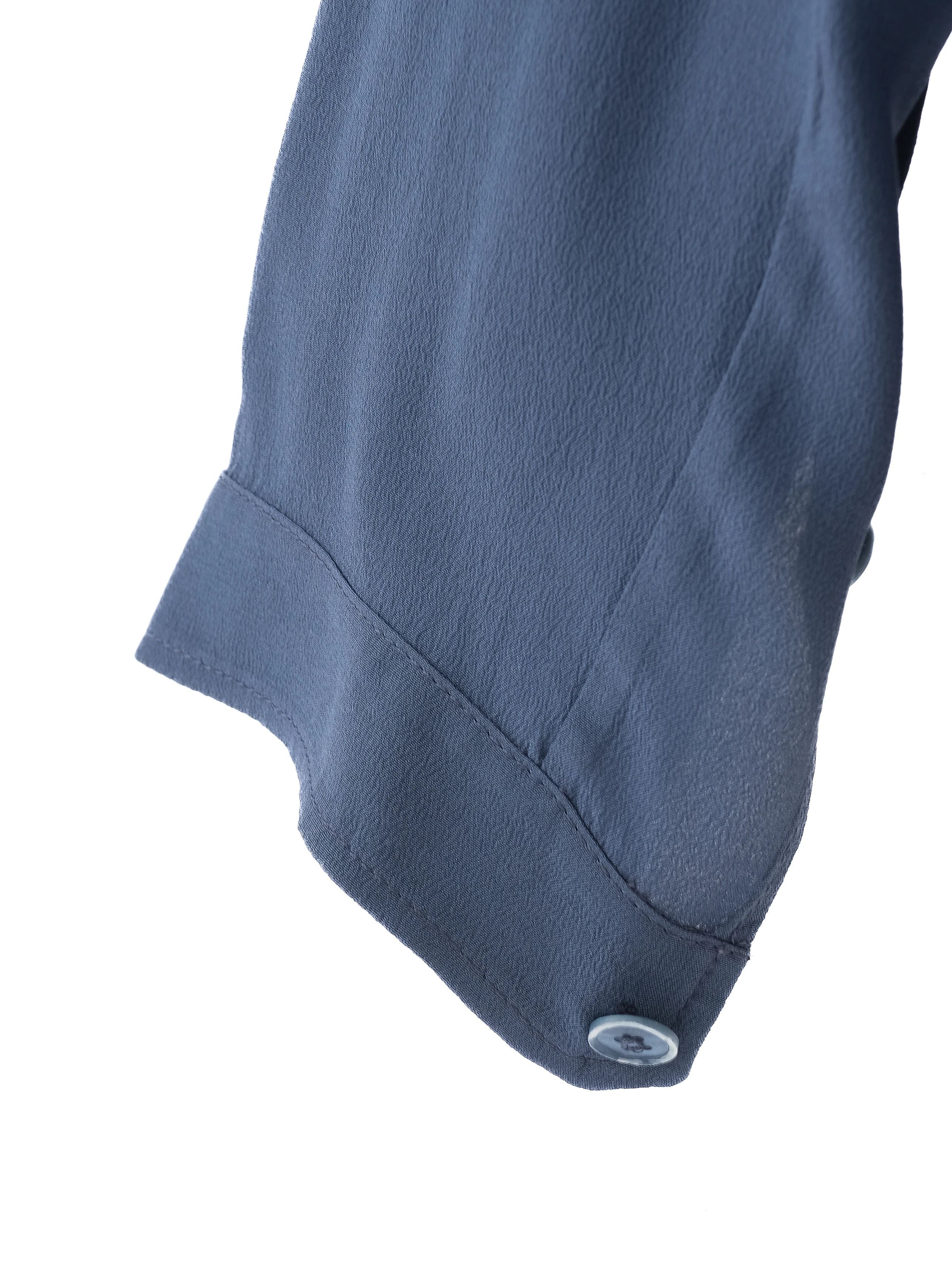 Excellent Stella McCartney Blue Silk Blouse Size XS Long Sleeve