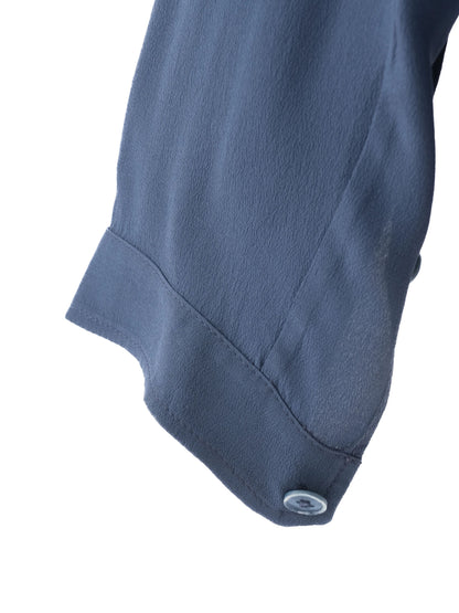 Excellent Stella McCartney Blue Silk Blouse Size XS Long Sleeve