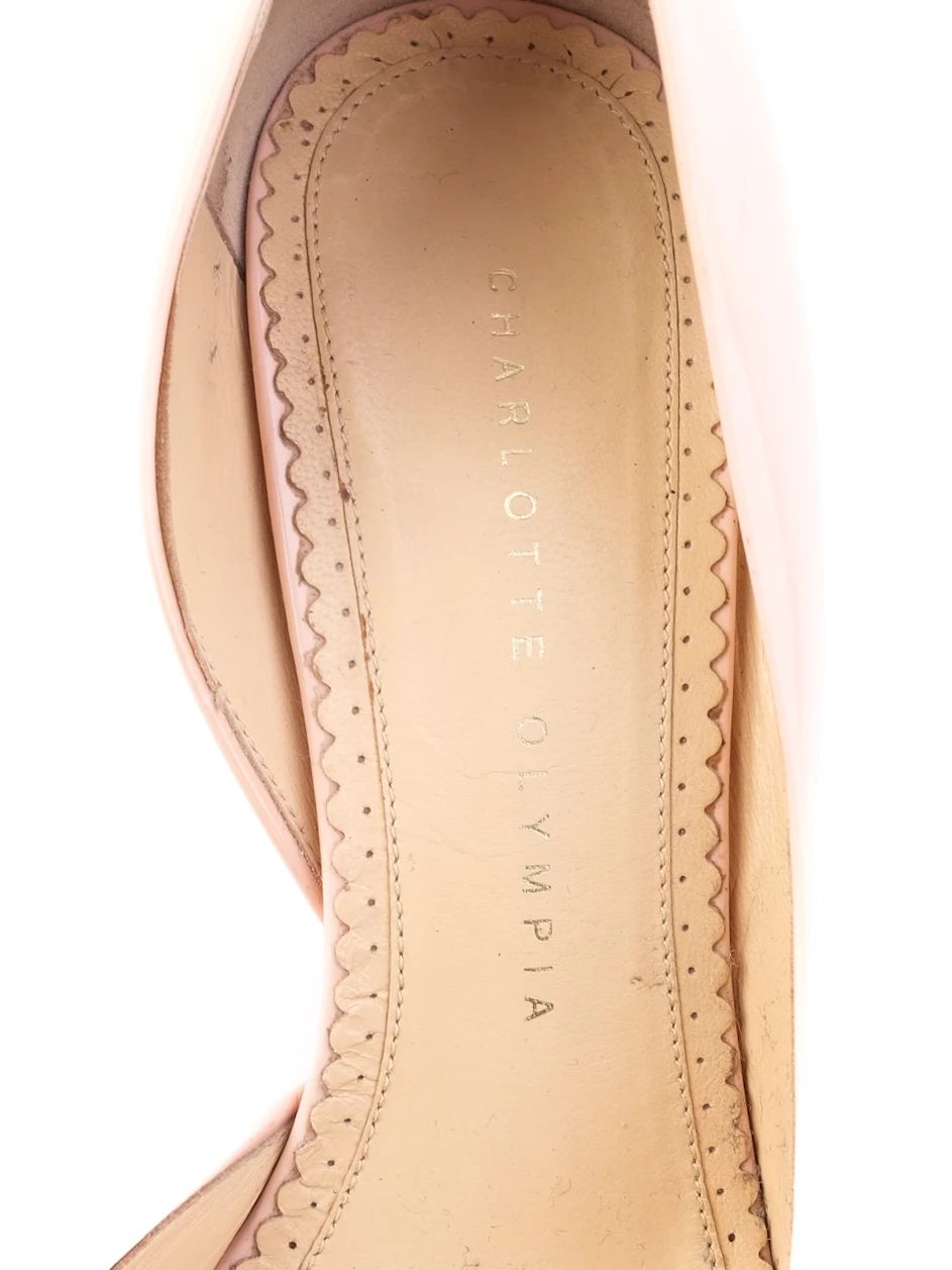 Charlotte Olympia Pink Leather High-Heeled Shoes Size 38.5