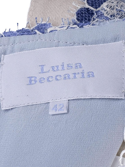 Excellent Light Blue Lace Dress Sleeveless Size S Women&