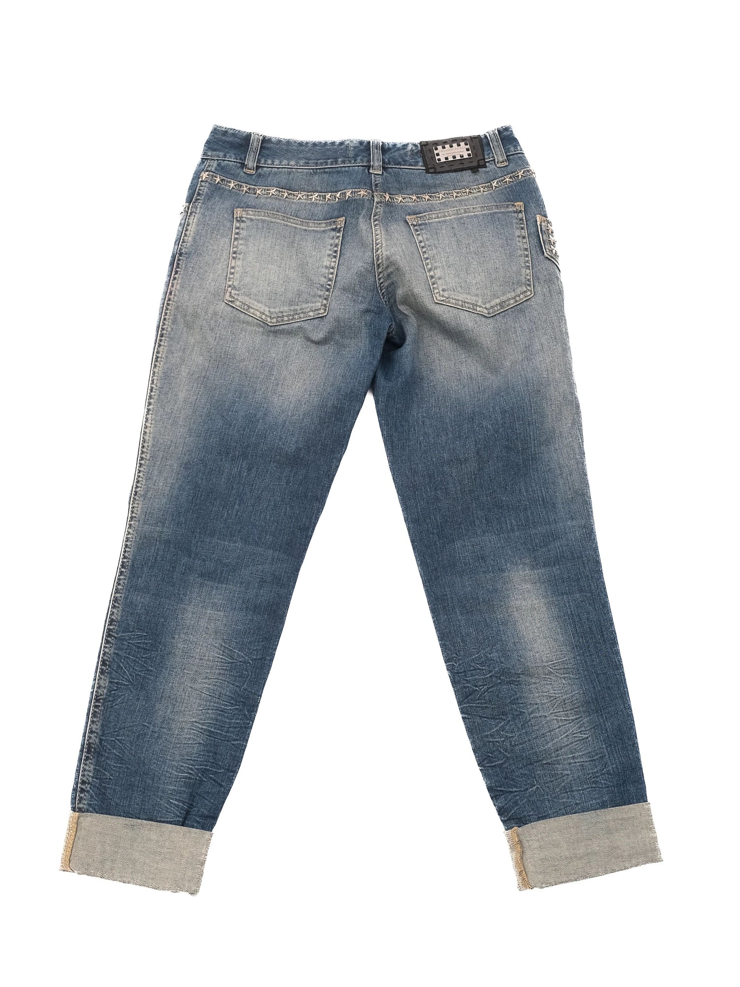 Excellent Phillipp Plein Blue Jeans Size S with Decorative Details