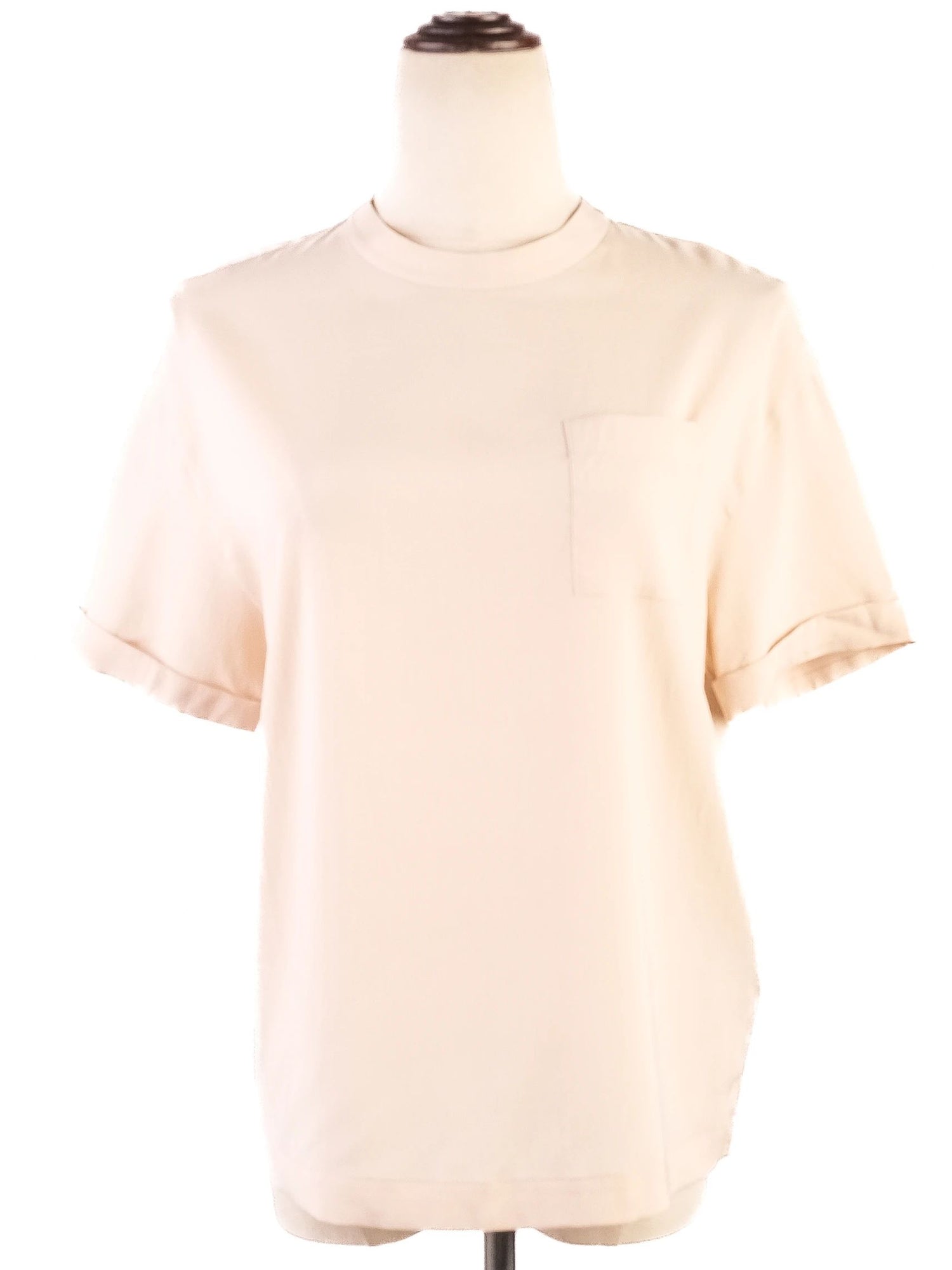 Excellent Brunello Cucinelli Orange Silk T-Shirt Size XS