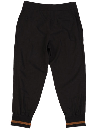 EXCELLENT Brunello Cucinelli Gray Wool Trousers Size L with Stripe Detail