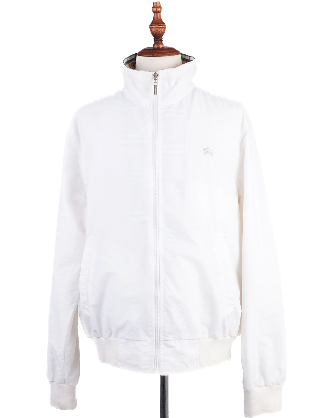 Excellent Burberry White Lycra Jacket XL for Men
