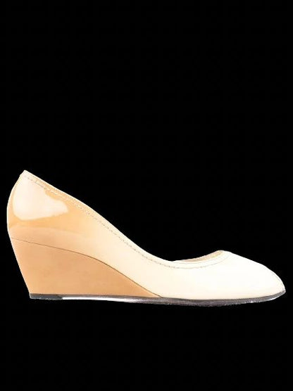 Excellent Kennel&amp;Shmenger White Leather Wedge Shoes Size 38
