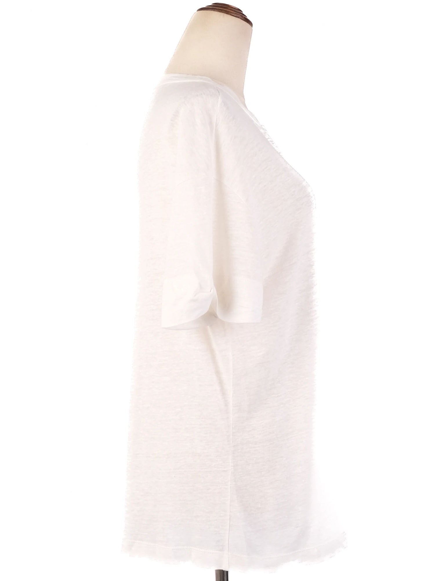 Excellent Brunello Cucinelli White Short Sleeve Top Size M